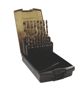 dart 19 piece hss cobalt twist drill set