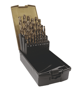 dart 25 piece hss cobalt twist drill set